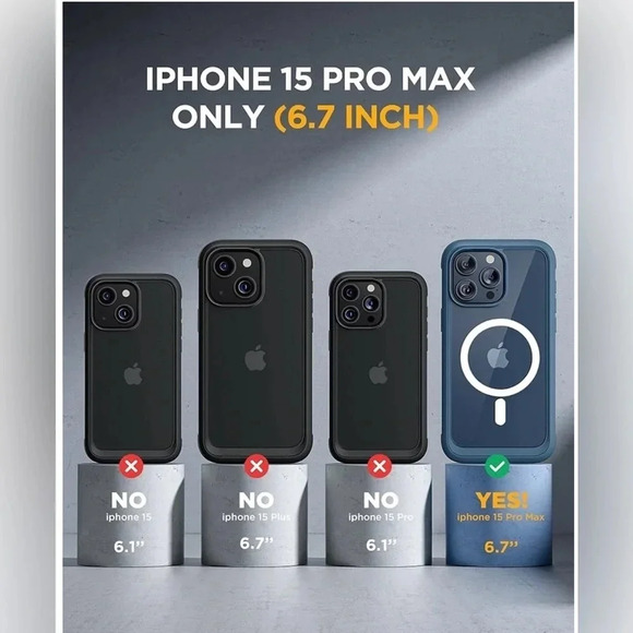 Miracase Magnetic for iPhone 15 Pro Max Case 6.7'' (Compatible with MagSafe) - Picture 6 of 10